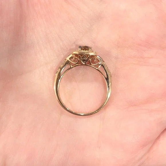 LeVian Chocolate Diamond Ring: 14K Rose Gold, SI2 Brown Diamond Solitaire - Picture 13 of 14